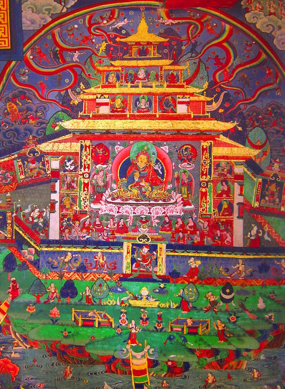 Buddhism Art Print featuring the painting Buddhist Art by Steve Fields