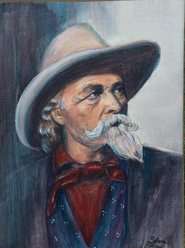 Man Art Print featuring the painting Buffalo Bill by Sylvia Stone