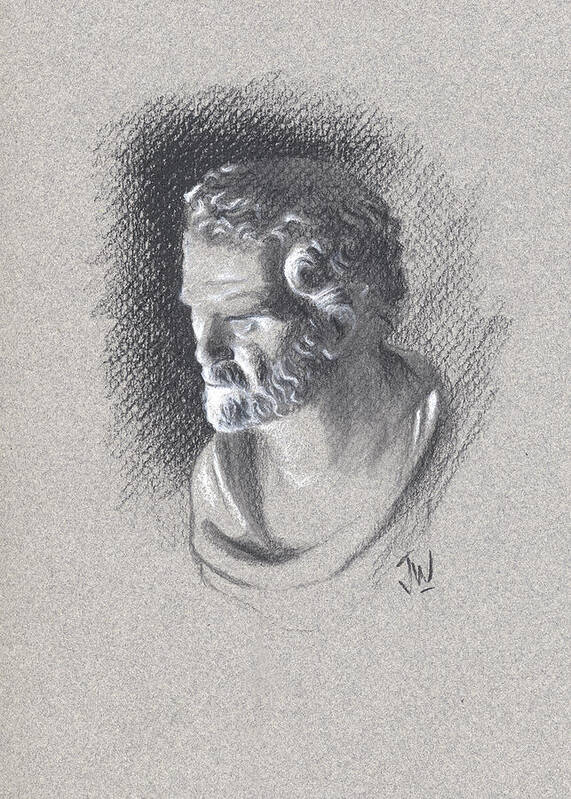 Bust Art Print featuring the drawing Bust 473 by Joe Winkler