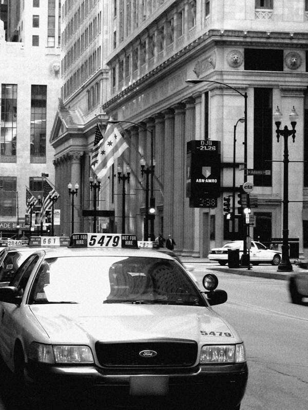 Chicago Art Print featuring the photograph Cabs in the City by Laura Kinker