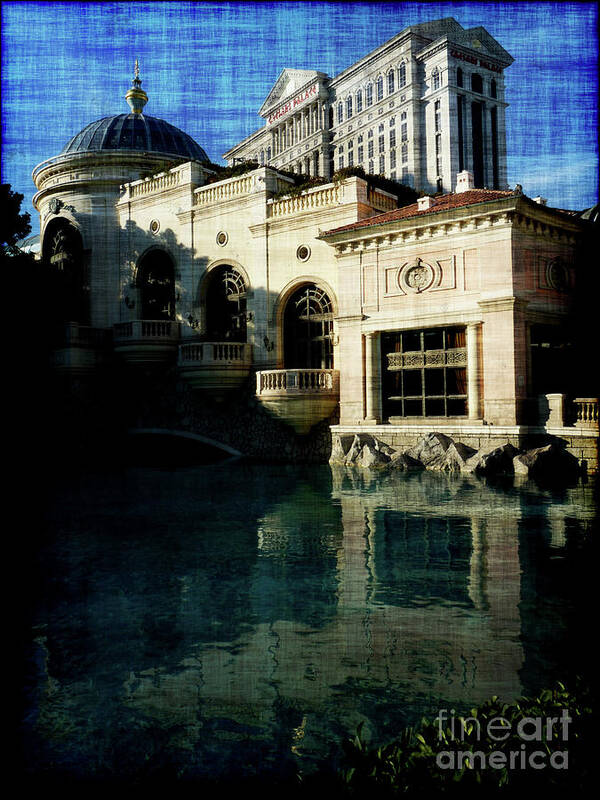 Caesars Palace Art Print featuring the photograph Caesars towering over Bellagio by David Bearden