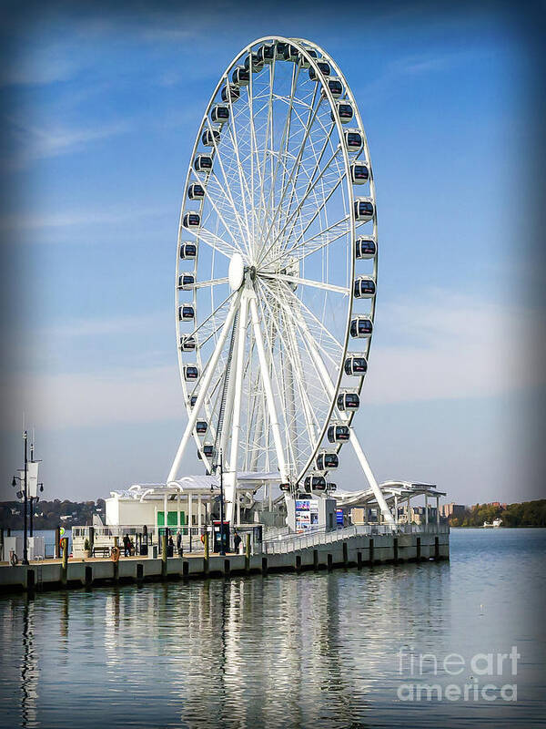 Capital Wheel Art Print featuring the photograph Capital Ferris Wheel by Scott and Dixie Wiley