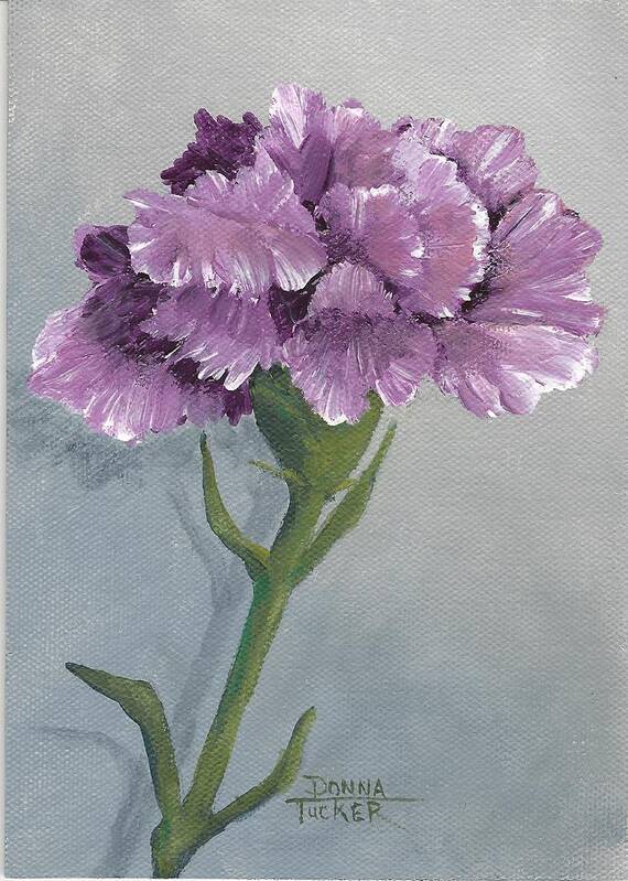 Carnation Art Print featuring the painting Carnation Blossom by Donna Tucker