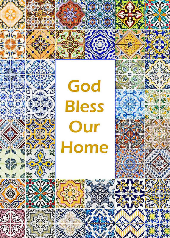 God Bless Our Home Art Print featuring the photograph Ceramics Blessing by Munir Alawi