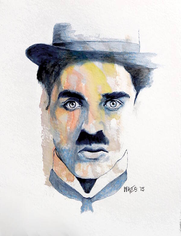 Celebrity Art Print featuring the painting Chaplin by William Walts