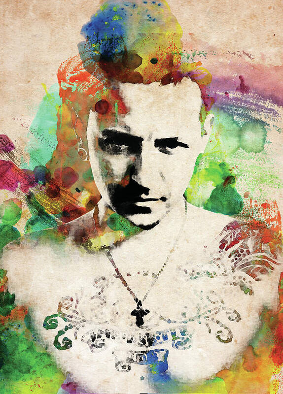 Chester Bennington Art Print featuring the digital art Chester Bennington by Mihaela Pater