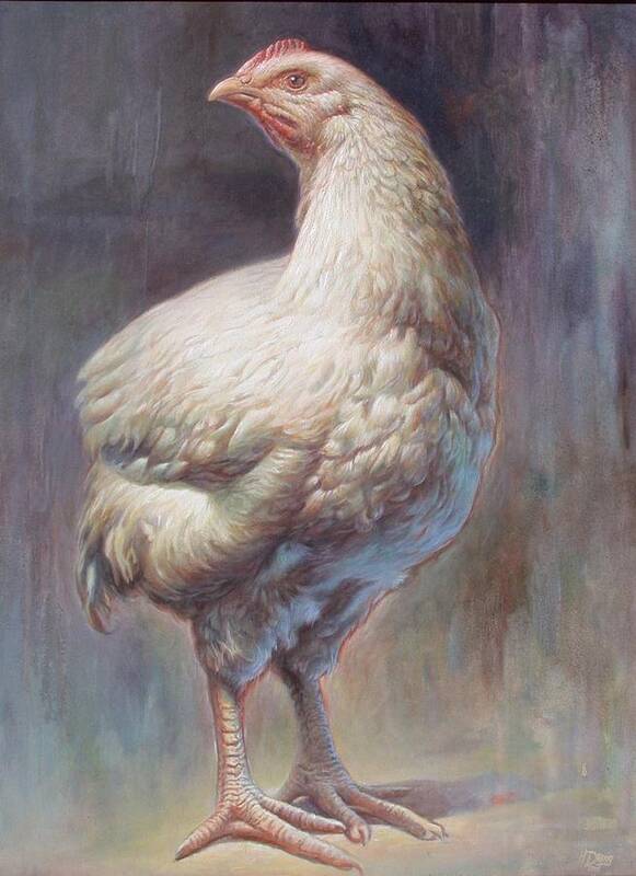 Chick Art Print featuring the painting Chick by Hans Droog