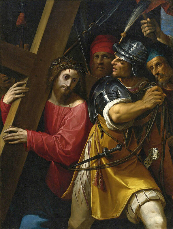 Jacopo Ligozzi Art Print featuring the painting Christ carrying the Cross by Jacopo Ligozzi