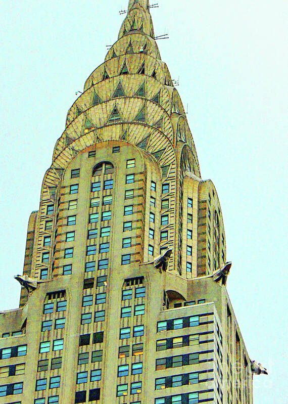  Art Print featuring the digital art Chrysler Building by Darcy Dietrich