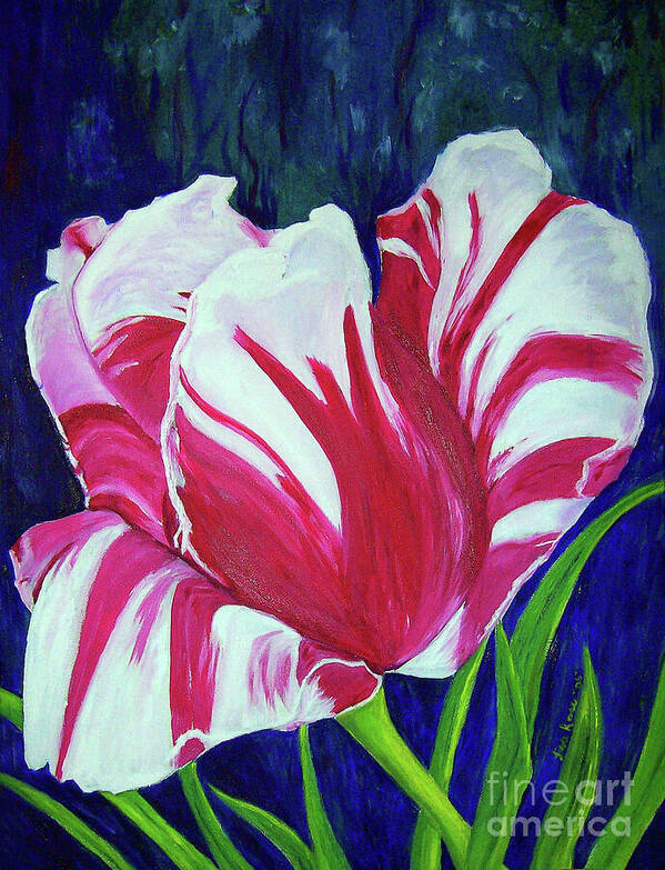 Tulip Art Print featuring the painting Chucks Tulip by Lisa Rose Musselwhite