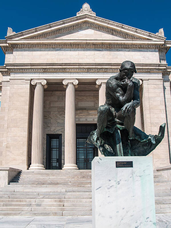 Cleveland Art Print featuring the photograph Cleveland Museum of Art, The Thinker by Stewart Helberg
