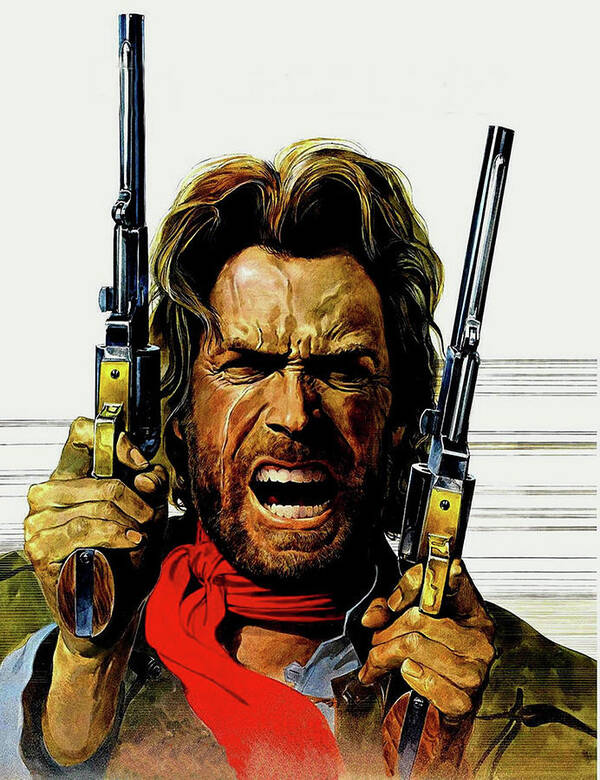 Clint Eastwood As Josey Wales Art Print featuring the mixed media Clint Eastwood As Josey Wales by David Dehner