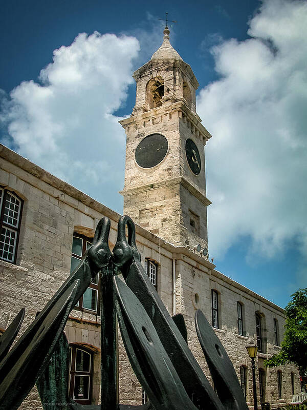 2006 Art Print featuring the photograph Clock Tower at Naval Dockyard, Bermuda 2 by Frank Mari