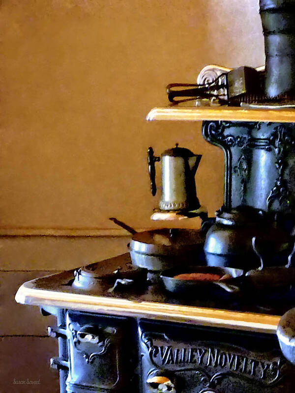 Coffeepot Art Print featuring the photograph Coffeepot on Stove by Susan Savad