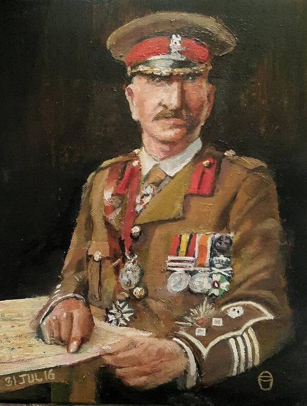 Colonel Art Print featuring the painting Col Charles Close by Tim Johnson
