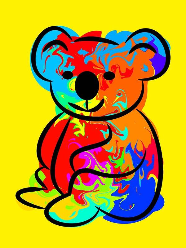 Colorful Koala Art Print
