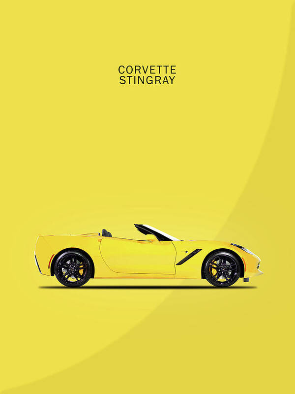 Corvette Stingray Coupe Art Print featuring the photograph Corvette In Yellow by Mark Rogan