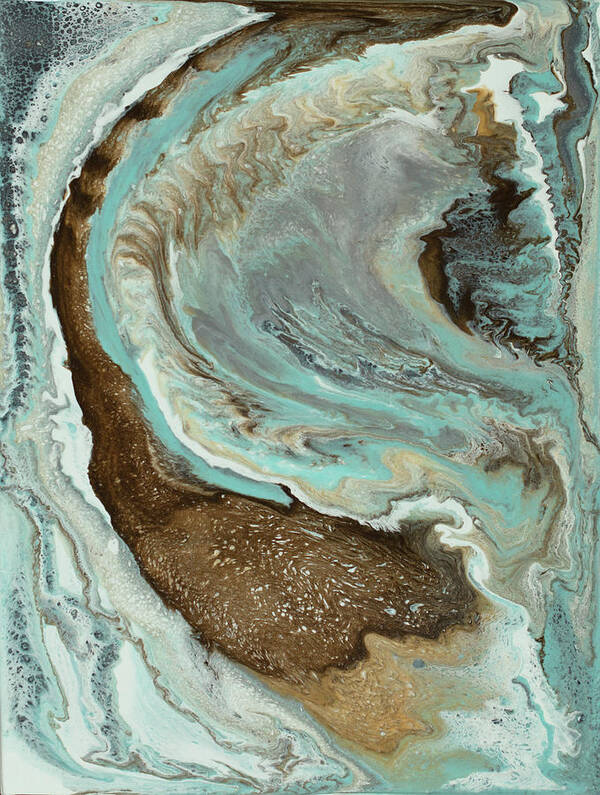 Organic Art Print featuring the painting Sandbar by Tamara Nelson