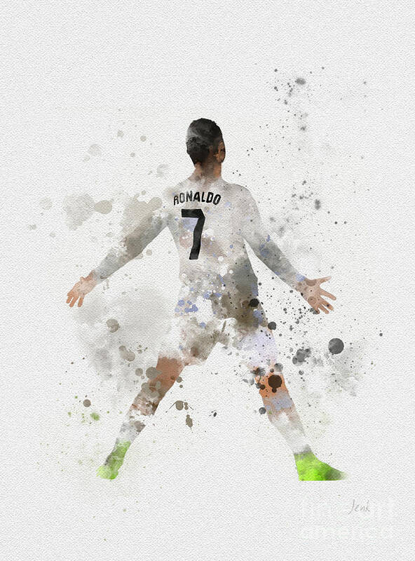 Cristiano Ronaldo Art Print featuring the mixed media Cristiano Ronaldo by My Inspiration