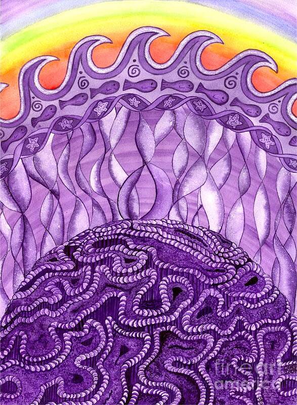 Chakra Art Print featuring the painting Crown Chakra by Catherine G McElroy