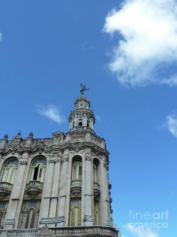 Photography Art Print featuring the photograph Cuba Architect and skies by Francesca Mackenney