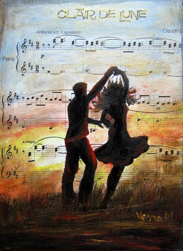 Dance Art Print featuring the mixed media Dance by Vesna Martinjak