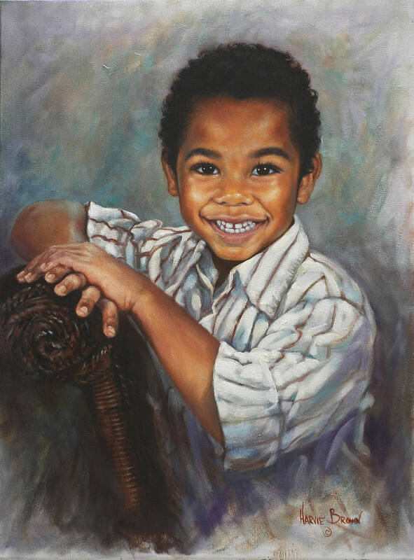 Boy Art Print featuring the painting David by Harvie Brown