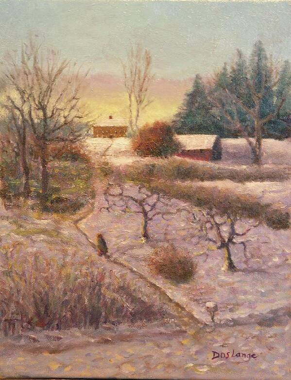 Landscape Art Print featuring the painting Days End by Donna Lange