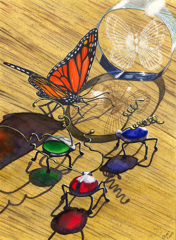 Bug Art Print featuring the painting Deception by Catherine G McElroy