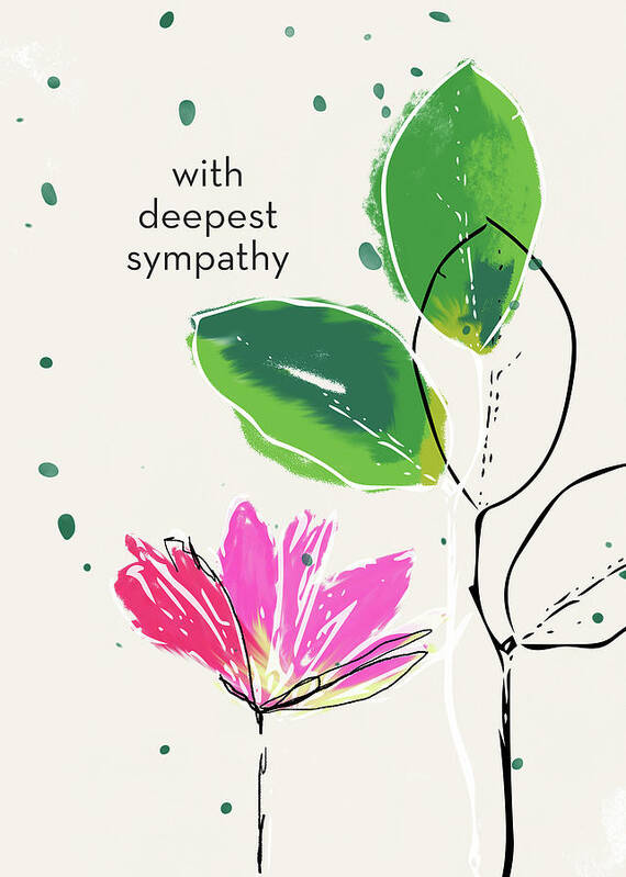 Sympathy Art Print featuring the mixed media Deepest Sympathy Daisy- Art by Linda Woods by Linda Woods