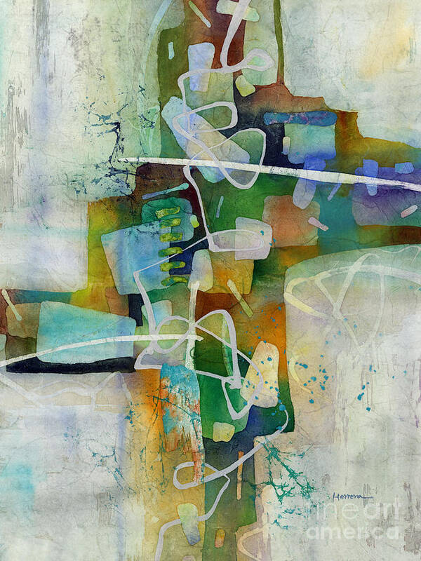Abstract Art Print featuring the painting Desert Pueblo by Hailey E Herrera