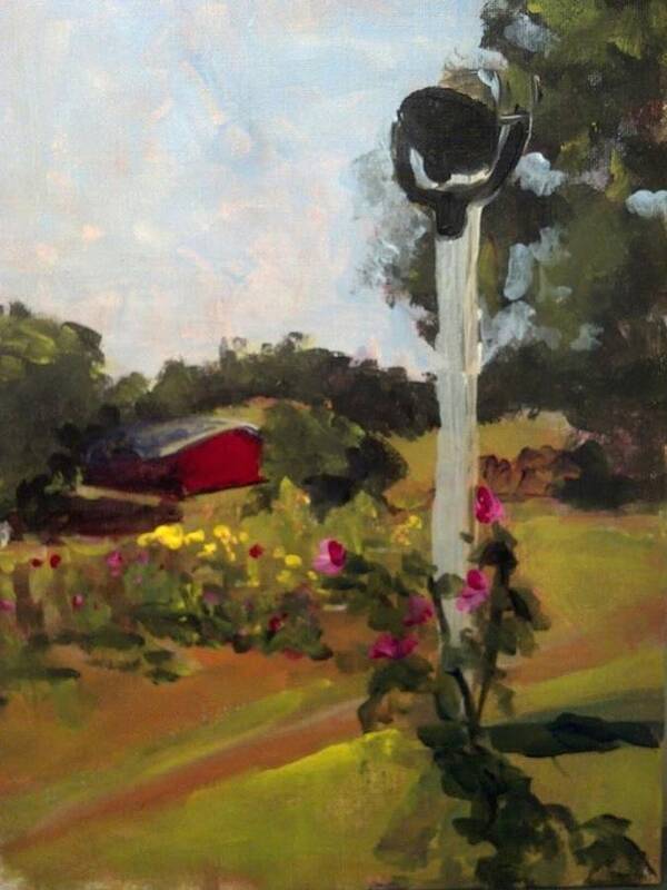 Farm Art Print featuring the painting Dinner Bell by Susan Elizabeth Jones