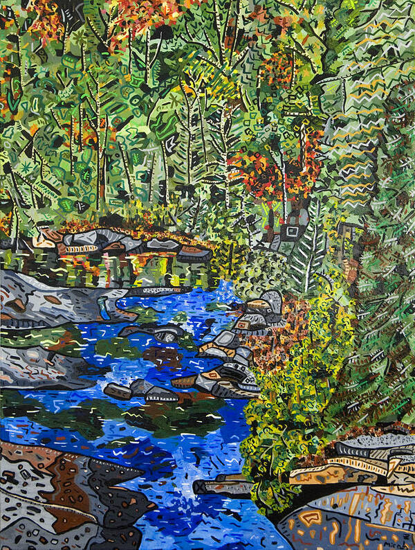 Dupont Forest Art Print featuring the painting Dupont Forest by Micah Mullen