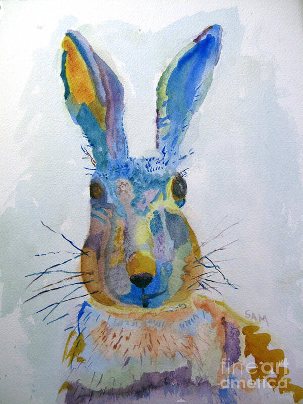 Easter Art Print featuring the painting Easter Bunny by Sandy McIntire