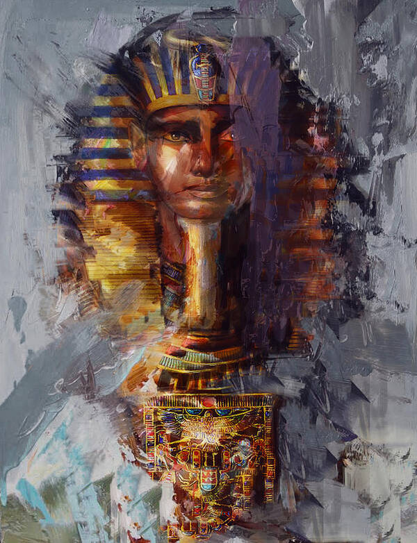 Egypt Art Print featuring the painting Egyptian Culture 37b by Maryam Mughal