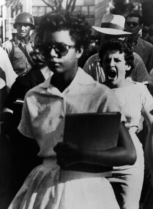 History Art Print featuring the photograph Elizabeth Eckford, One Of The Nine by Everett