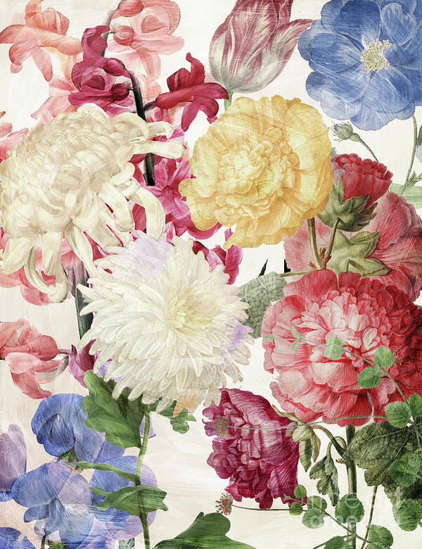 Florals Art Print featuring the painting Embry I by Mindy Sommers