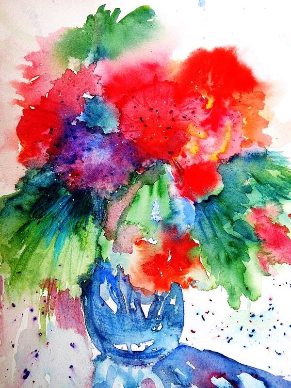 Watercolour Art Print featuring the painting Essence of Summer #4 by Trudi Doyle