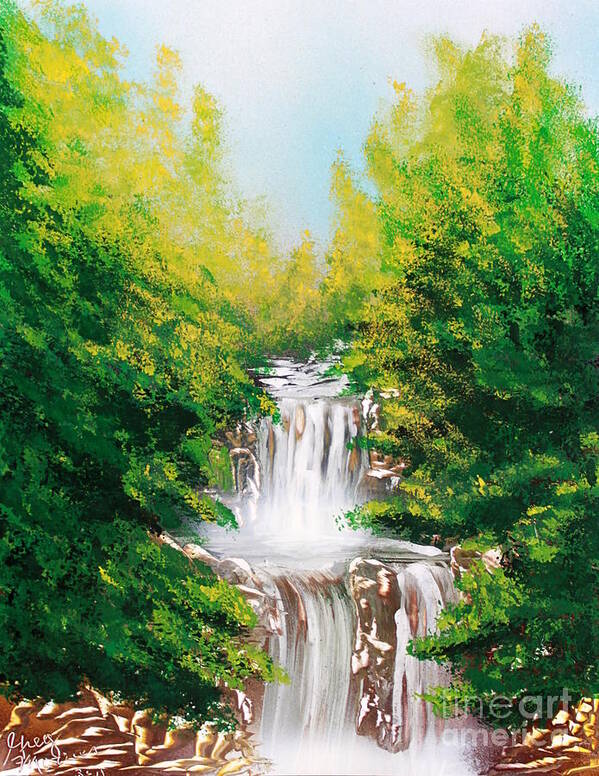 Forest Art Print featuring the painting Falls 04 by Greg Moores