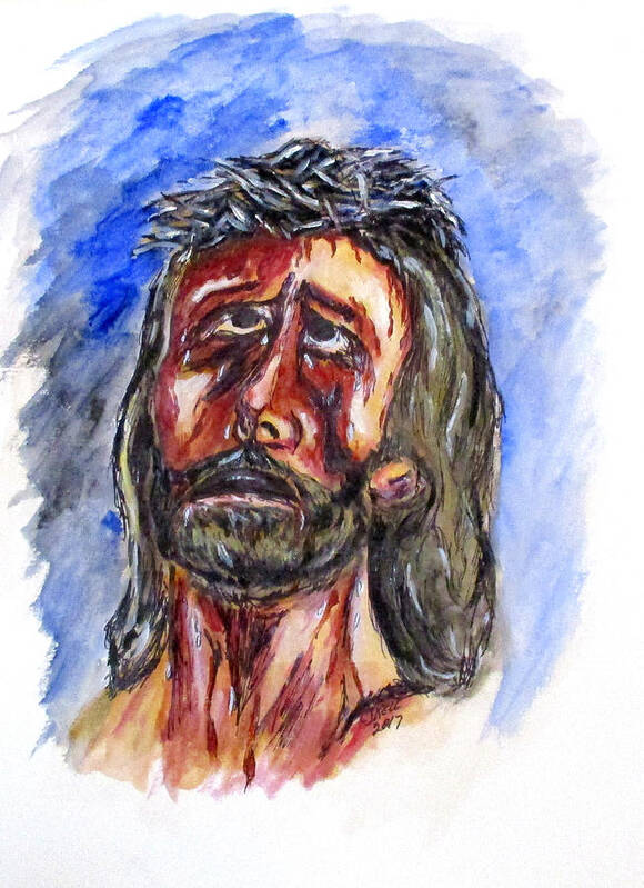 Jesus Art Print featuring the painting Father Forgive Them by Clyde J Kell