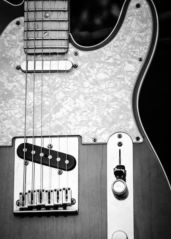 Guitar Art Print featuring the photograph Fender Telecaster Monochrome by AM FineArtPrints
