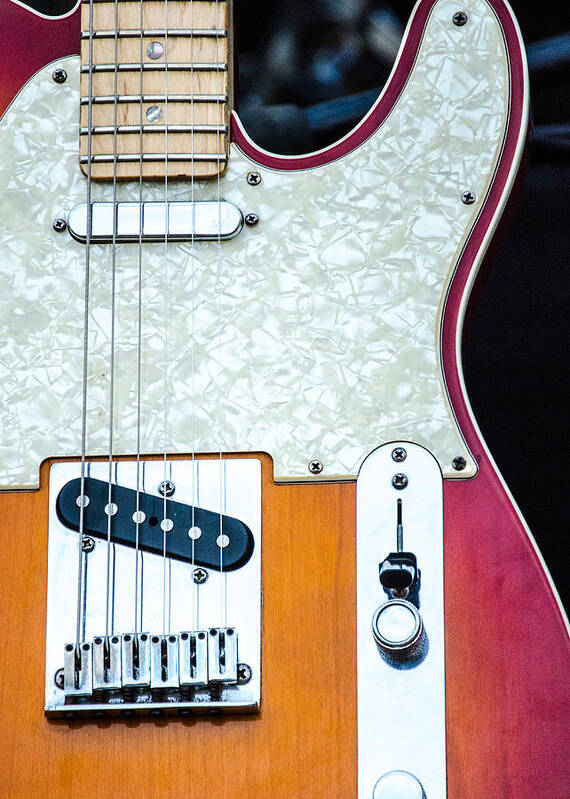 Guitar Art Print featuring the photograph Fender Telecaster on stage by AM FineArtPrints