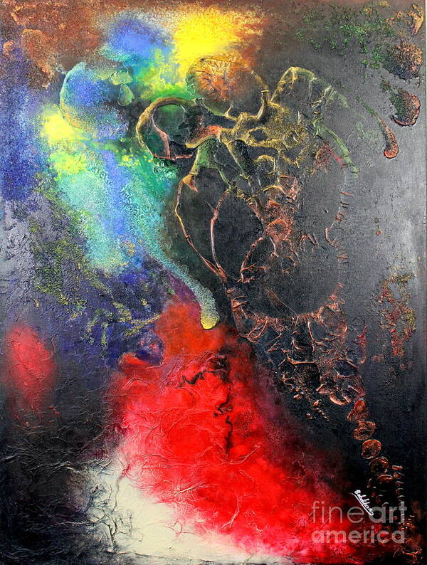 Valentine Art Print featuring the painting Fire of Passion by Farzali Babekhan