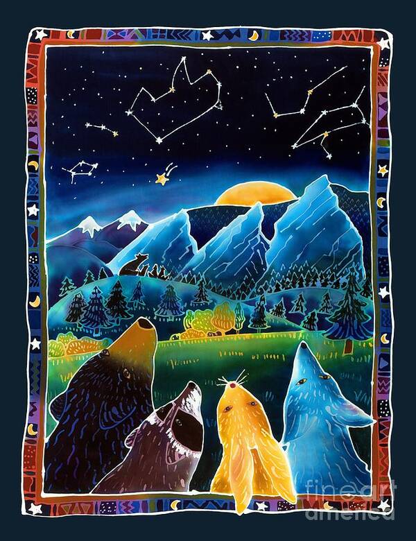 Night Scene Art Print featuring the painting Flatirons Stargazing by Harriet Peck Taylor