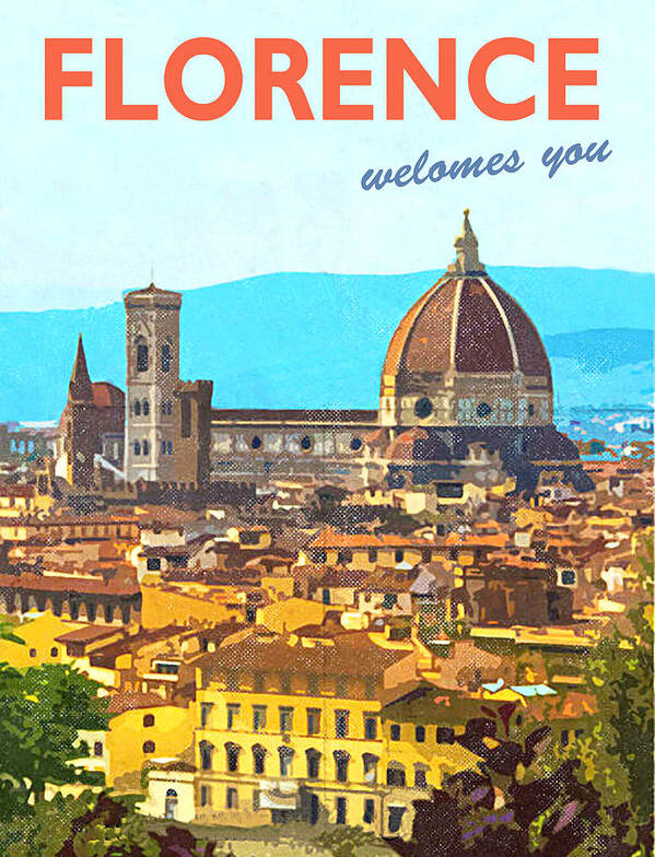 Florence Art Print featuring the painting Florence by Long Shot