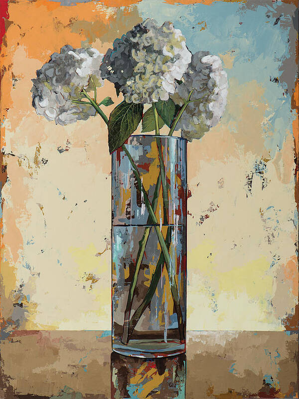 Flowers Art Print featuring the painting Flowers #16 by David Palmer