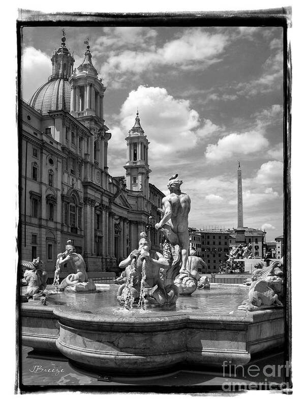 Fontana Del Moro.rome Art Print featuring the photograph Fontana del Moro.Rome.Italy by Jennie Breeze