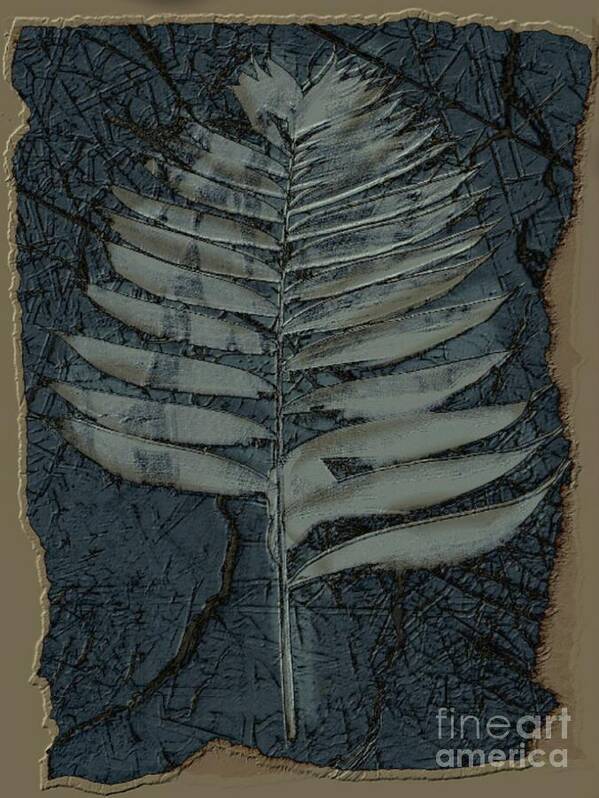 Digital Art Art Print featuring the digital art Fossil Palm by Delynn Addams