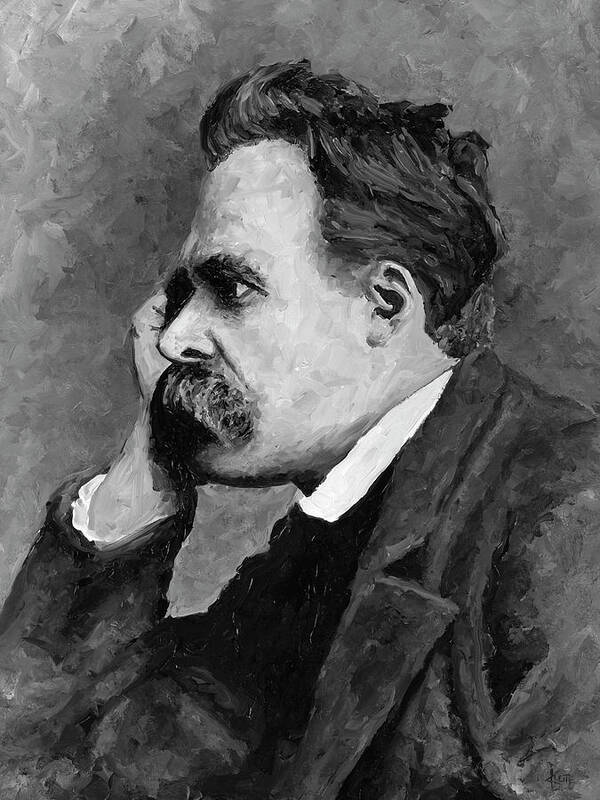 Nietzsche Art Print featuring the painting Friedrich Nietzsche by Christian Klute