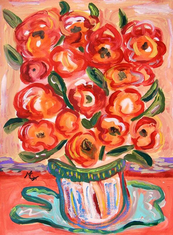 Happy Art Print featuring the painting Full of Jolly Colors by Mary Carol Williams